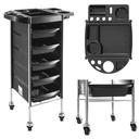 PHYSA mobile hairdressing cart on wheels with drawers 5 drawers