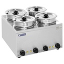 Electric soup warmer bemar 600W 230V 4 x 3.8L