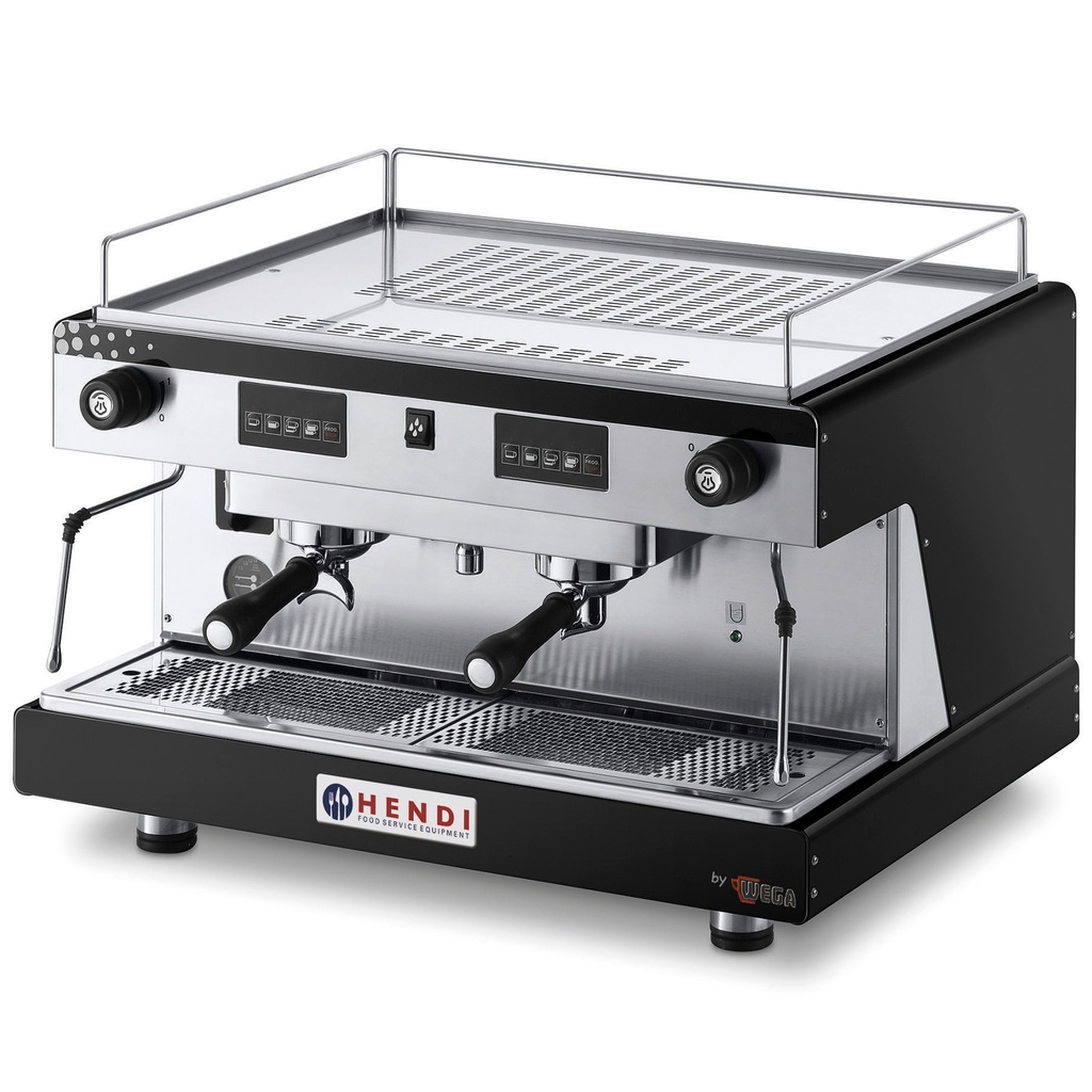 Cob coffee maker Top Line by WEGA 2 group electronic black 3.7kW