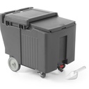 Thermo-insulated container thermos for transporting ice mobile on wheels capacity 110L.