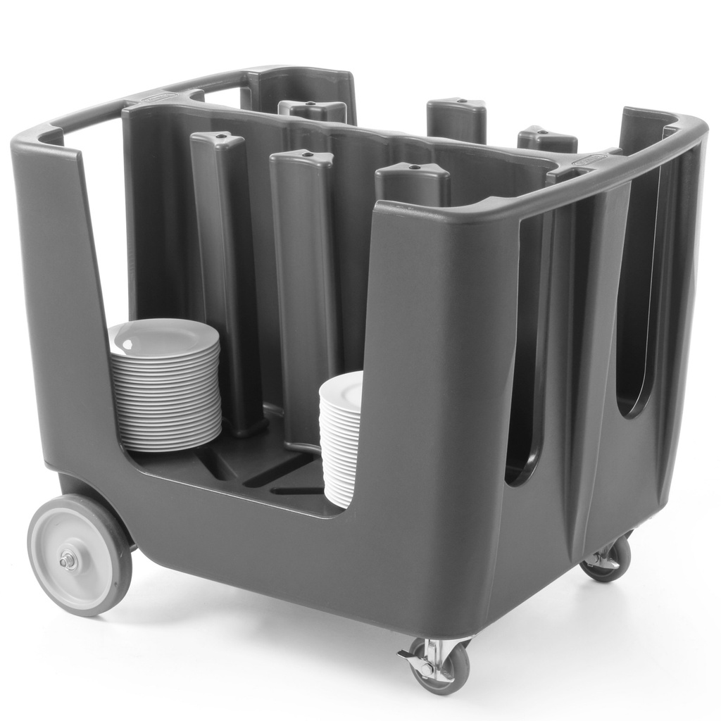 Catering cart with cover for transporting plates up to 300mm