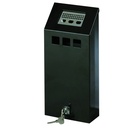 Wall mounted ashtray with removable container lockable black 1.5L