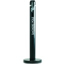 Elegant outdoor ashtray on a stable base free-standing height 1041mm.