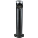 Standing ashtray with waste receptacle outside and inside height 104cm.