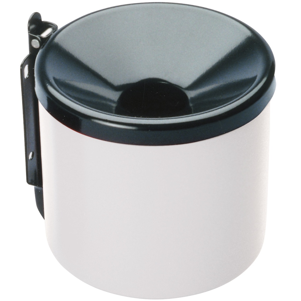 Wall ashtray self-extinguishing for indoor and outdoor white 9cm diameter.