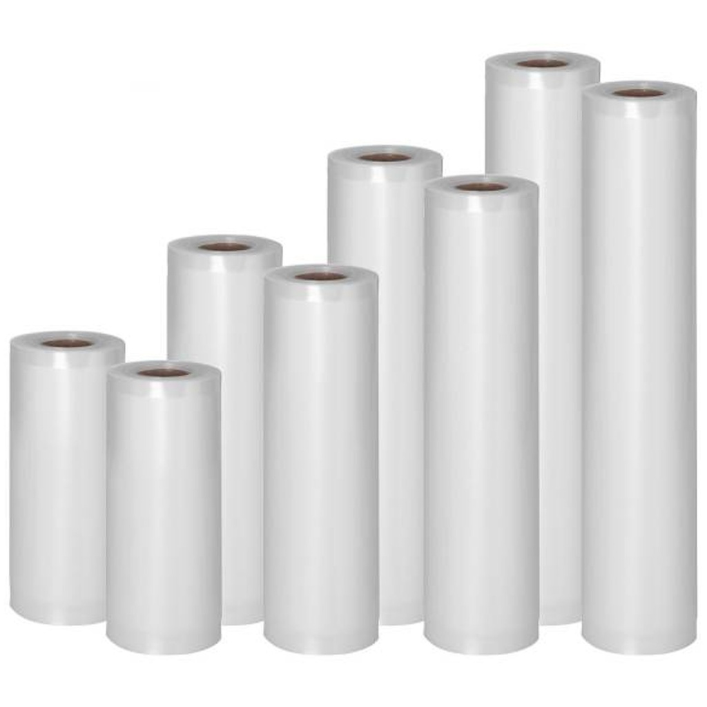 Foil in roll moleskin bags for vacuum packer KIT various sizes 8 rolls LFGB and FDA certificate