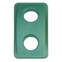 Lid for Rubbermaid SLIM JIM reg bin; green
