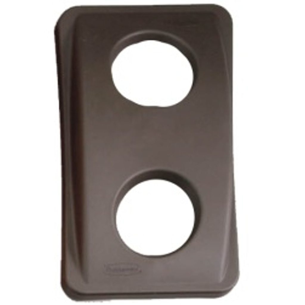 Lid for Rubbermaid SLIM JIM reg bin; brown