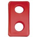 Lid for Rubbermaid SLIM JIM reg bin; red