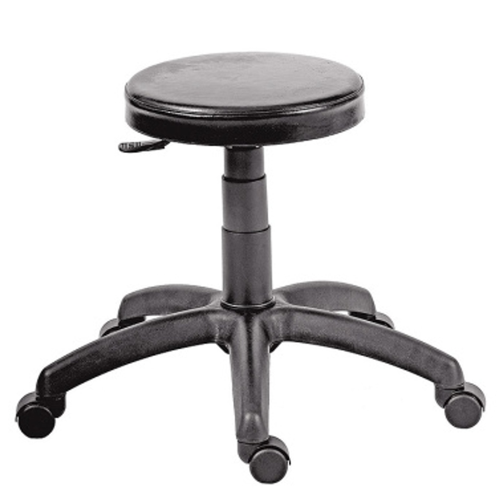 Workbench swivel stool on a mobile base