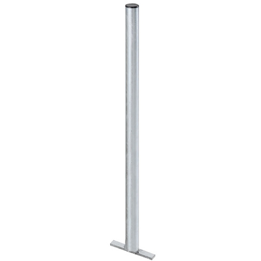 Cinkuotas plieninis stulpelis gatvės šiukšliadėžei 60x1200mm