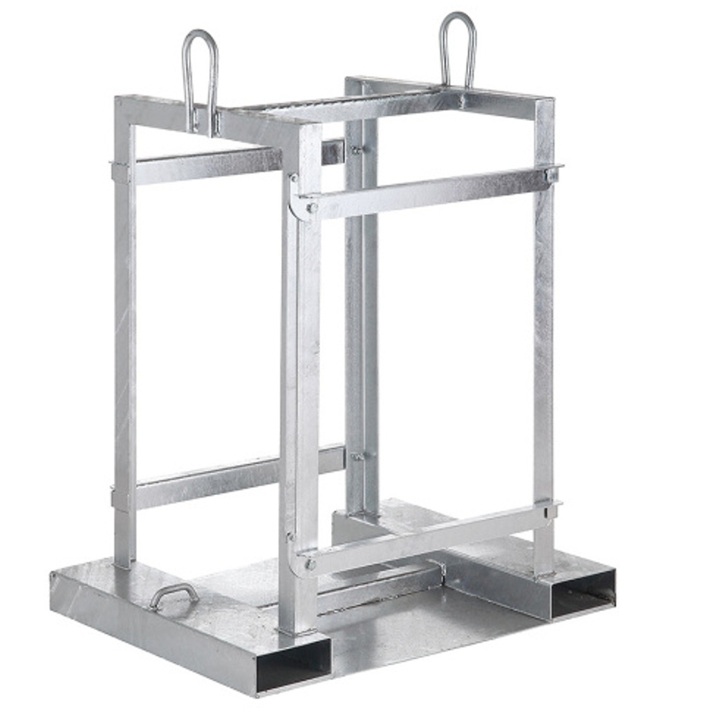Pallet for transporting gas cylinders for 4 cylinders