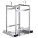 Pallet for transporting gas cylinders for 4 cylinders