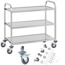 Royal Catering RCSW 3A stainless steel 3-shelf catering cart up to 150kg