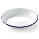 Deep enamel plate white 240mm dia Hendi 621271