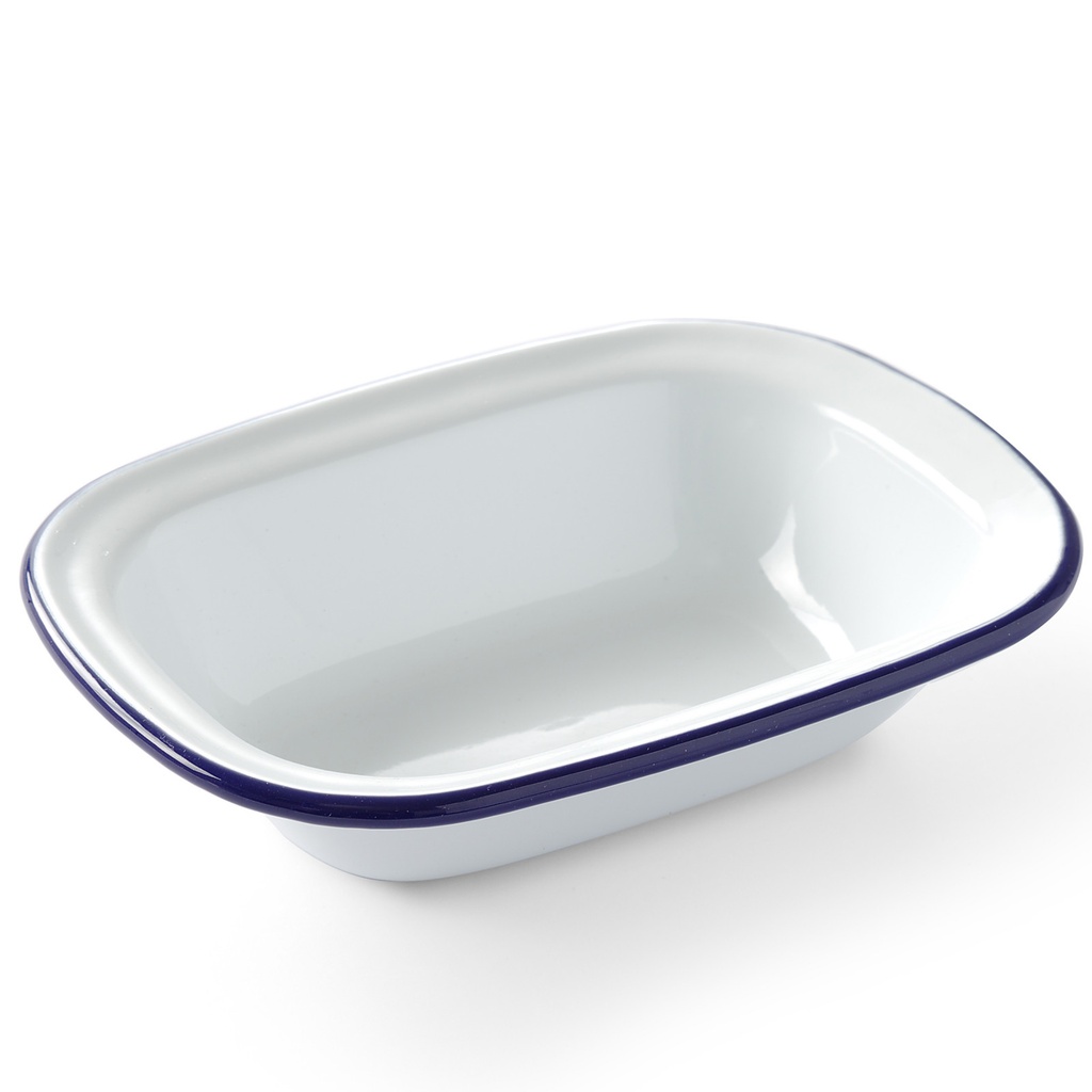 Rectangular enamel dish white 175x130mm Hendi 621202