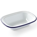 Rectangular enamel dish white 175x130mm Hendi 621202