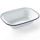 Rectangular enamel dish white 215x160mm Hendi 621219