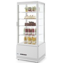 Glass refrigerated display case 98L 4 shelves white ARKTIC Hendi 233665