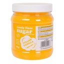 Colored cotton candy yellow sugar with vanilla flavor 1kg