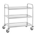 Waiter cart 3-shelf up to 150 kg stainless steel RCSW-6.2