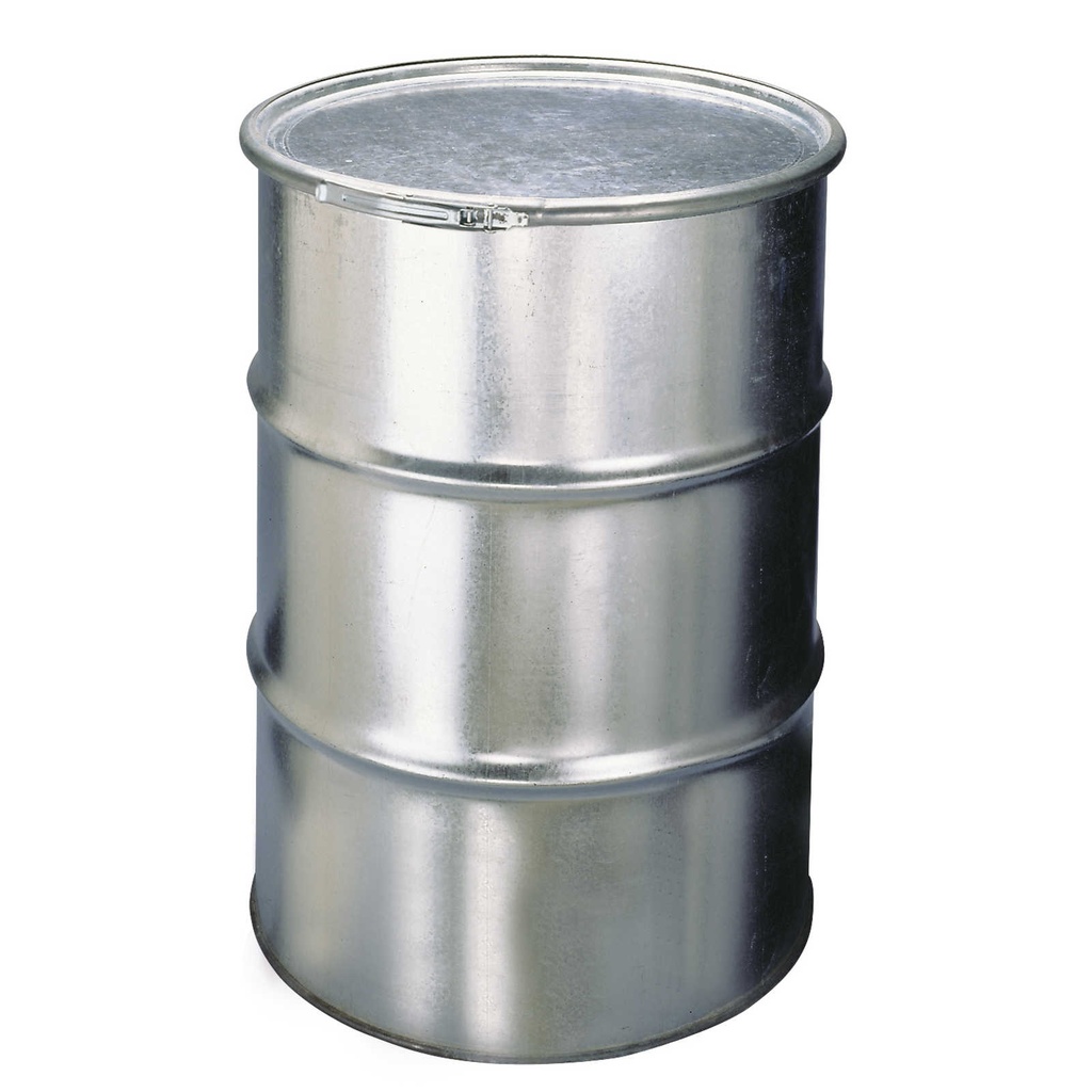 Galvanized metal barrel 200L removable lid