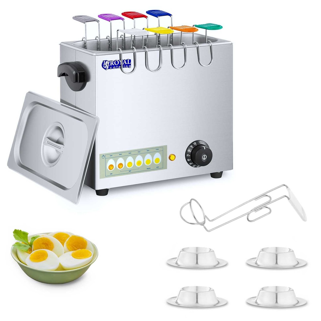 Egg cooker device for cooking 8 eggs 2600W 30 - 110deg;C + 4x egg tray