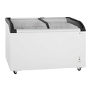Commercial chest freezer with lock and glass top to -25deg;C 355L