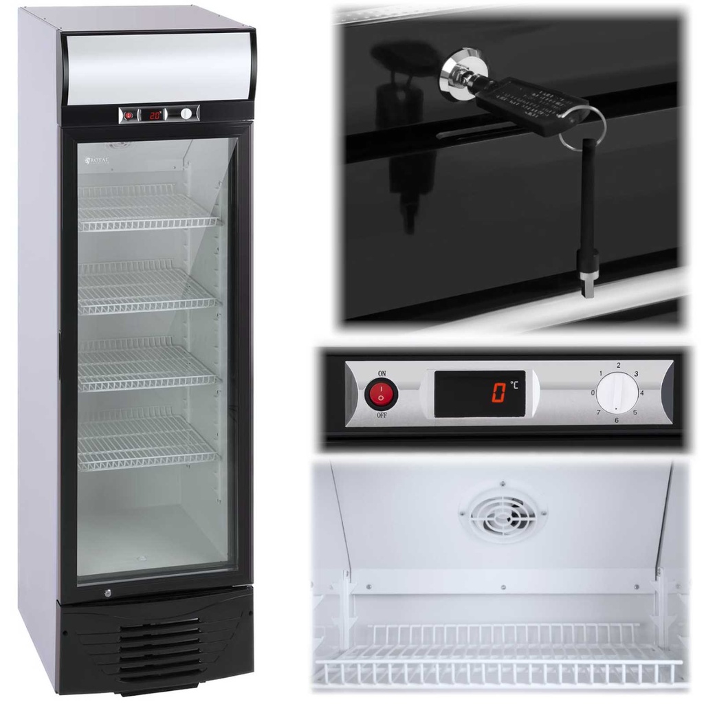 Refrigerator beverage cabinet refrigerator glazed 2-8deg;C 278L