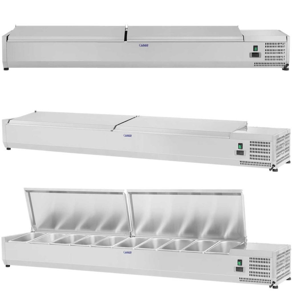 Refrigerator rack with steel lid 10x GN1/4 200cm