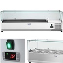 Refrigerated display cabinet with glass cover 5x GN1/3 and 1x GN1/2 150cm