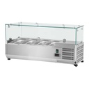 Refrigerated display cabinet with glass cover 3x GN1/3 and 1x GN1/2 120cm