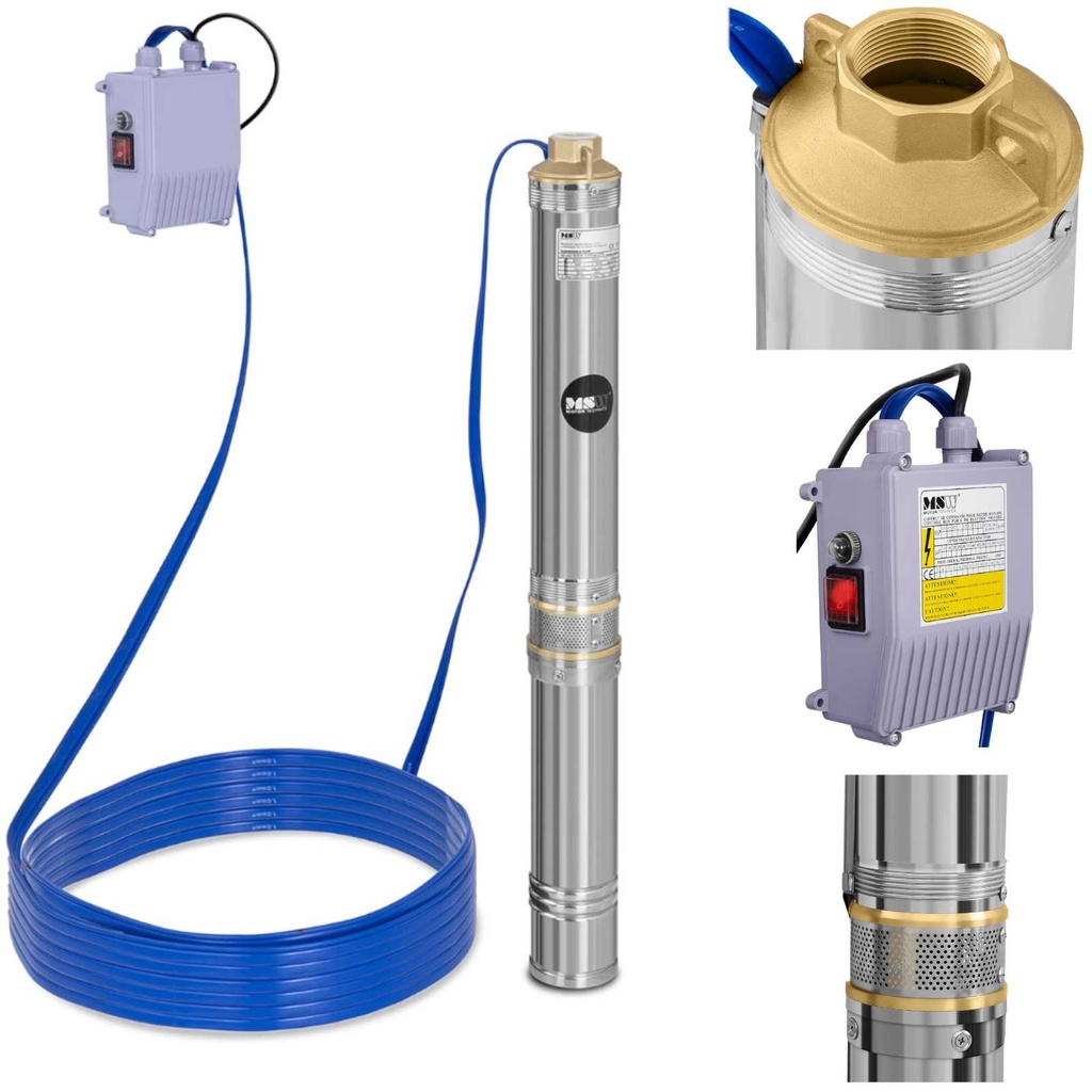 MSW 6000 L/hr submersible well pump up to 72m
