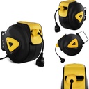 Retractor automatic cable reel with extension cord socket AC230V / 10A / 50Hz length 16.5m