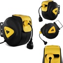 Retractor automatic cable reel with extension cord socket AC230V / 10A / 50Hz length 21.5m