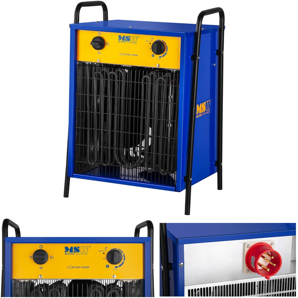 Construction blower heater for drying plaster walls rectangular 400V 22000W