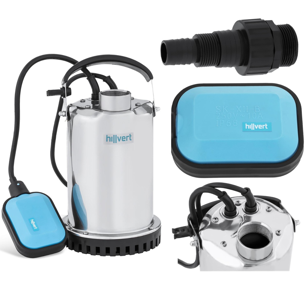 Submersible garden submersible pump stainless steel 400W 7000l/h up to 8m