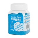 Colorful cotton candy blue sugar with bubble gum flavor 400g