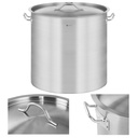 Catering pot with lid stainless steel for induction stove 36 L