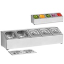 Display stand for catering containers 5 x GN1/6 + 5 x Containers