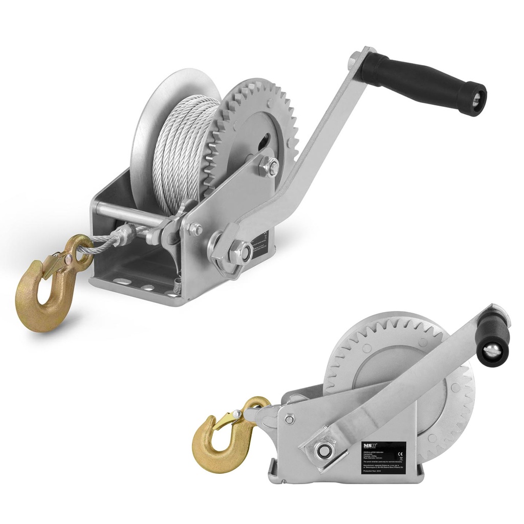 Manual crank winch with ratchet 10 m up to 1200 kg MSW