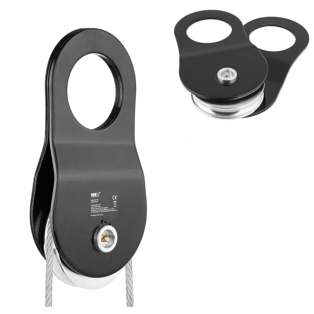 Pulley cable block for winch cable winch load capacity 10 t