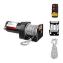 Winch car winch off road remote control rope 15 m pulling capacity 907 kg + Blocking 2 T