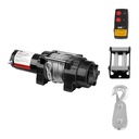 Winch car winch off road remote control rope 15.5 m pulling capacity 1590 kg + Blocking 4 T