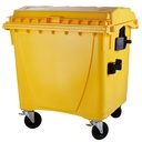 Container for collection of waste and municipal garbage ATESTY Europlast Austria - yellow 1100L