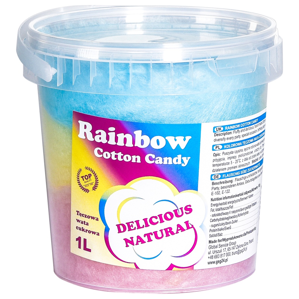 Rainbow Cotton Candy 1L colorful rainbow cotton candy