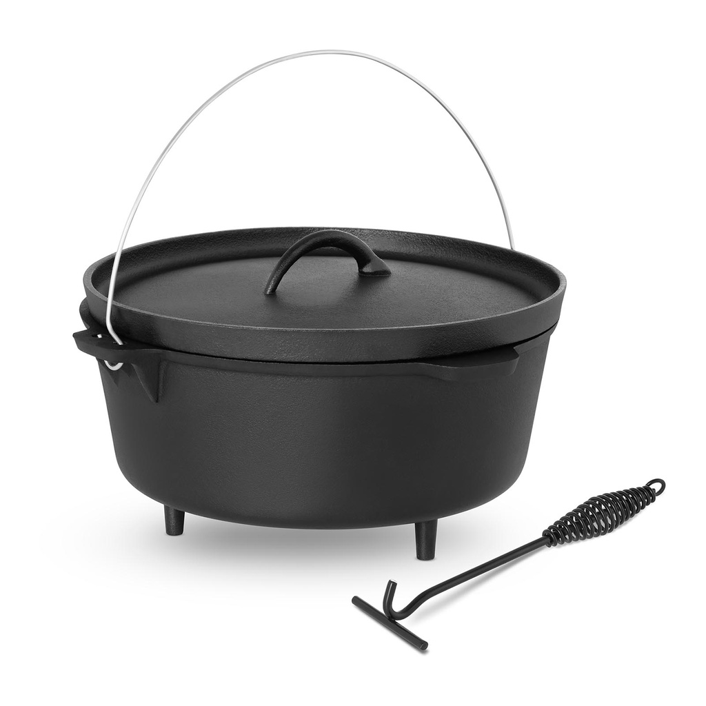 Ketaus katilas medžioklės laužo kepsninei ø 37cm 10,75L + KOJOS