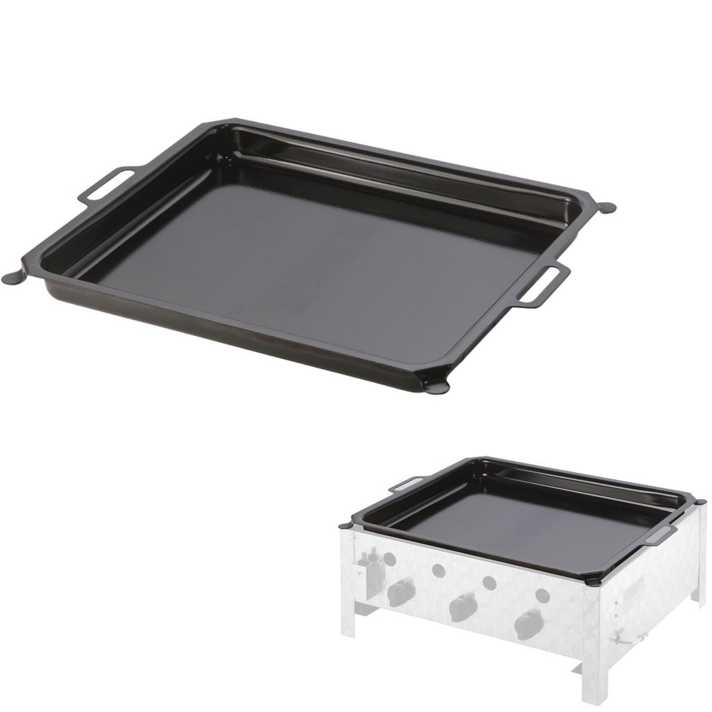 Enamel pan go gas grill PELVIS / RASCAL 58x46x5cm