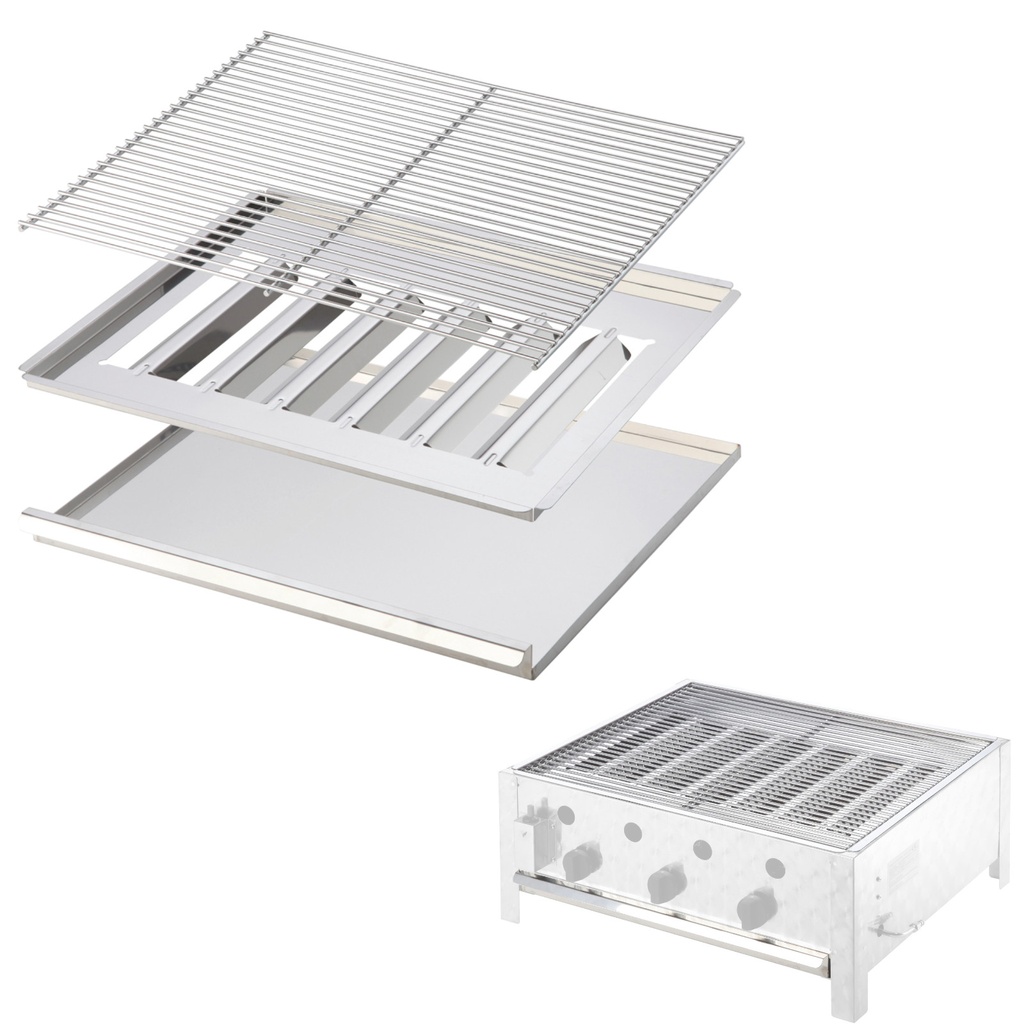 Grate for PELVIS / RASCAL gas barbecue 3-part set.