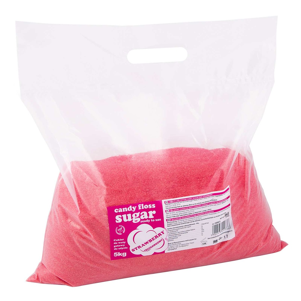 Colorful strawberry flavored red cotton candy sugar 5kg